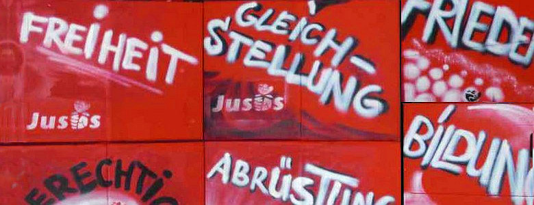 Wand, bemalt mit den Worten 